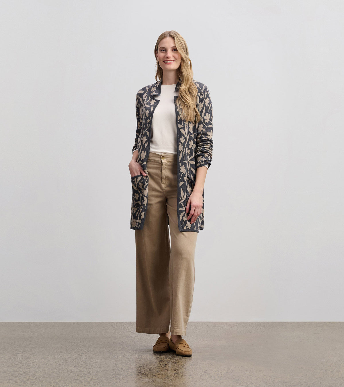Sweater Blazer - Floral Vines - Hatley Women