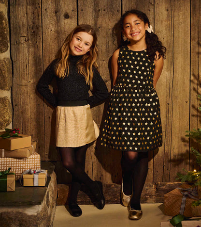 Girls Gold Pleated Fun Skirt - Hatley Girls