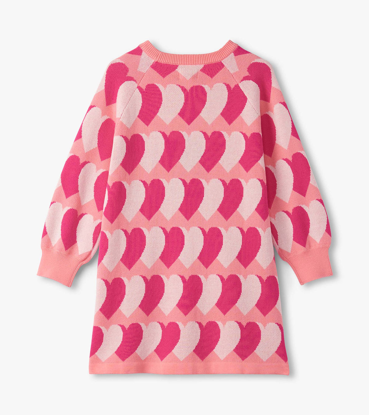 Girls Graphic Hearts Swing Sweater Dress - Hatley Girls