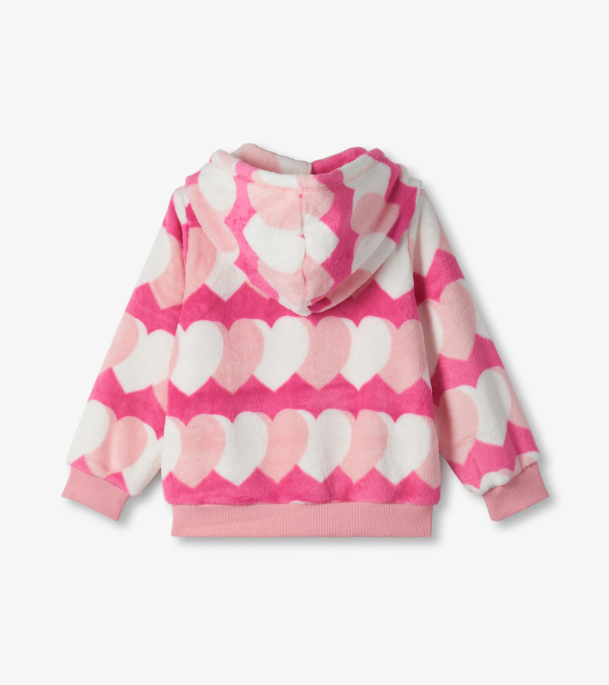 Girls Graphic Hearts Fleece Zip-Up Hoodie - Hatley Girls