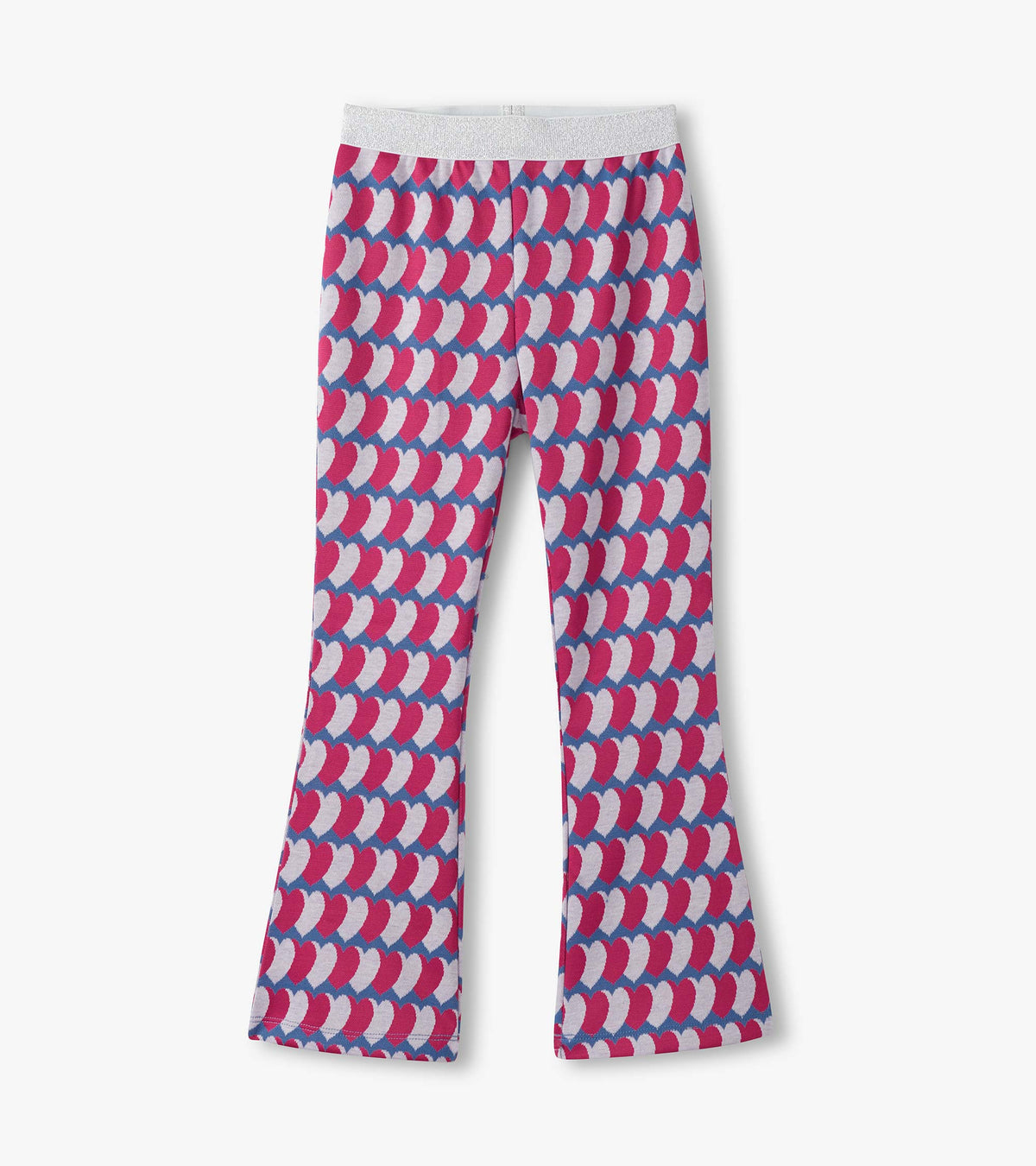 Girls Graphic Hearts Fun Waist Flare Pants - Hatley Girls