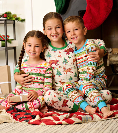 Girls Holiday Animals Cotton Pajama Set - Hatley Girls