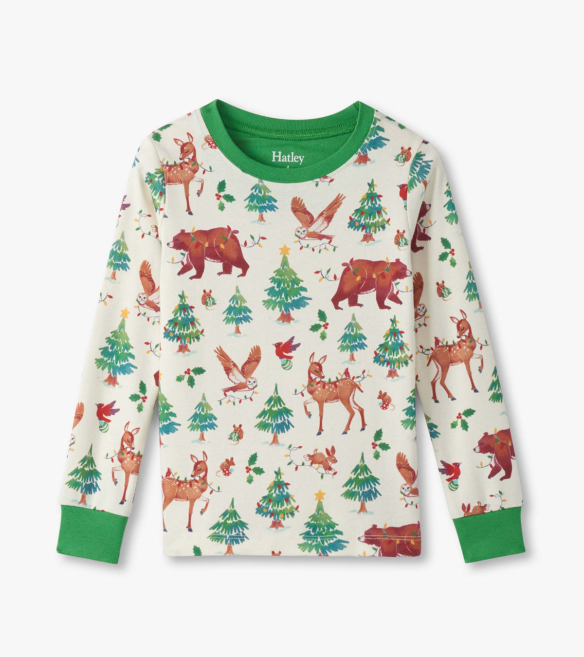 Girls Holiday Animals Cotton Pajama Set - Hatley Girls