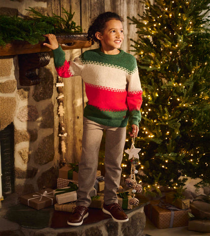 Boys Holiday Combo Crew Neck Sweater - Hatley Boys