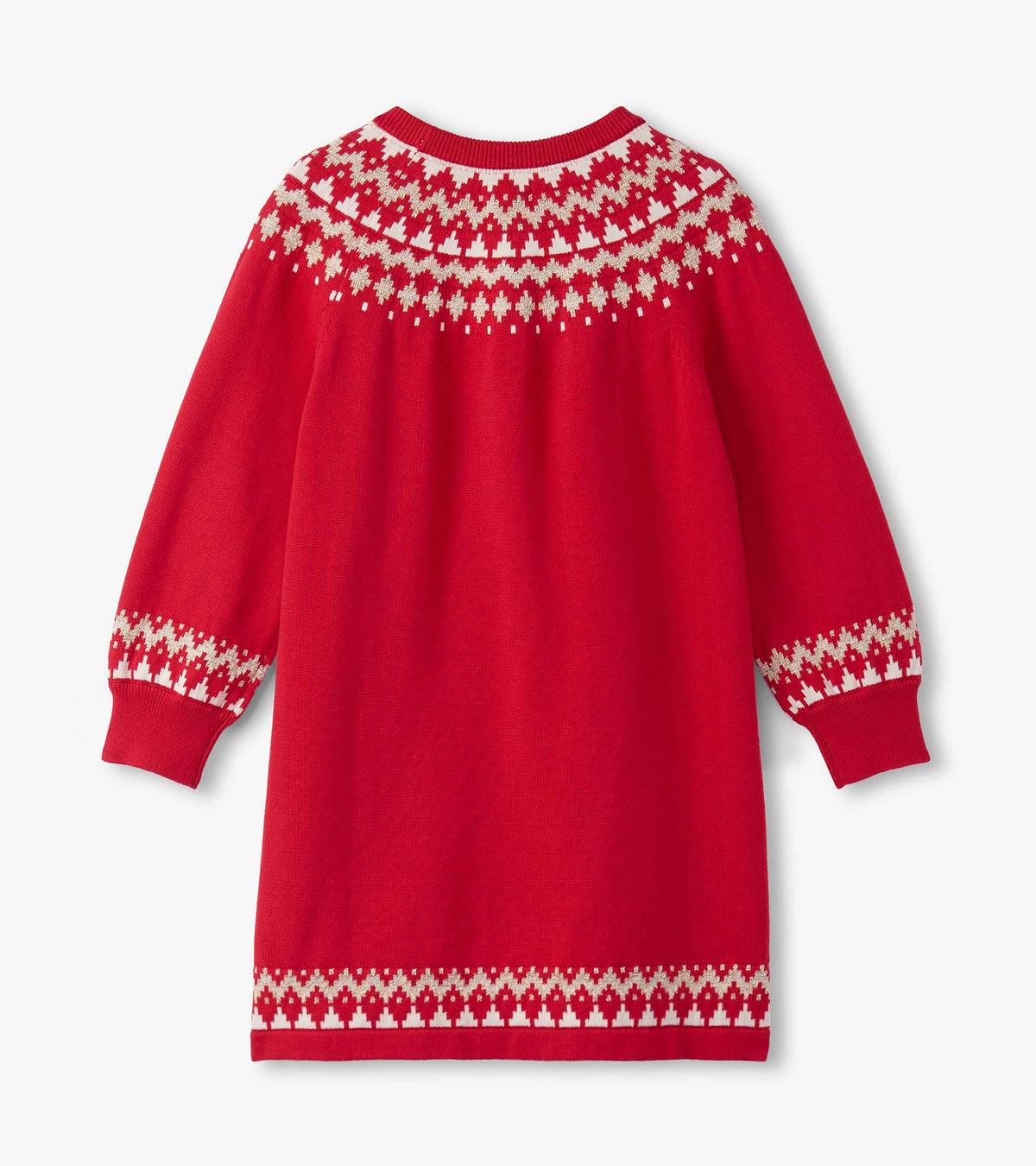 Girls Holiday Fair Isle Swing Sweater Dress - Hatley Girls