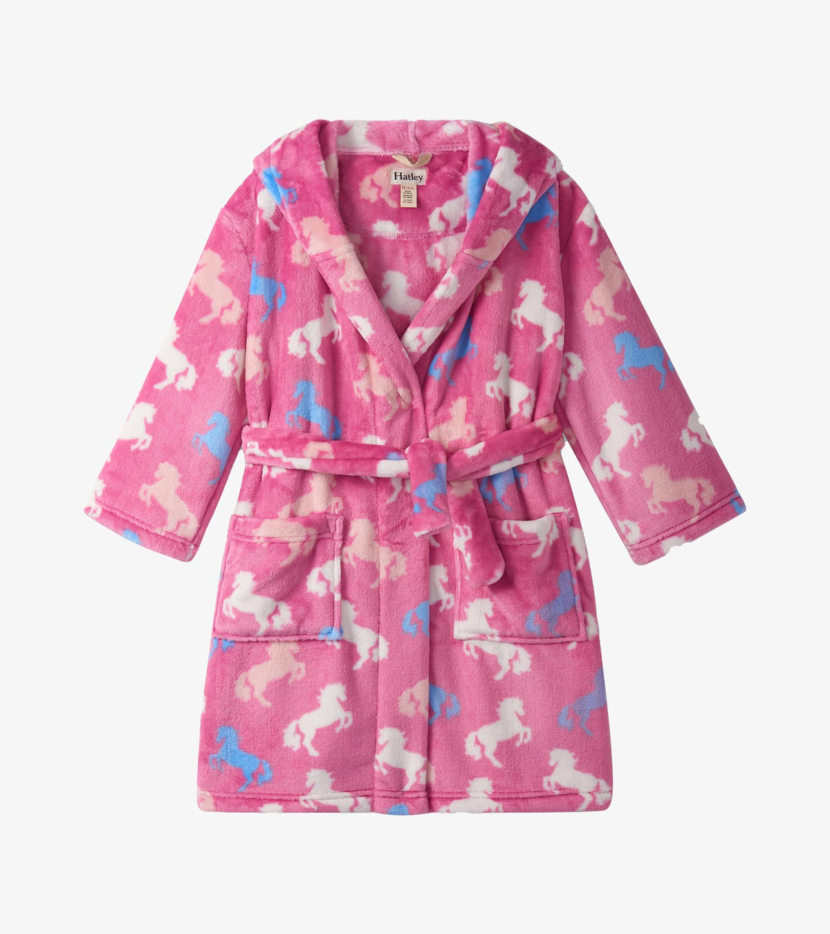 Girls Beautiful Horses Fuzzy Fleece Robe - Hatley Girls