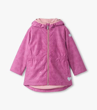 Girls Heart Swans Color Changing Zip-Up Rain Jacket - Hatley Girls