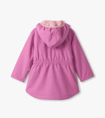 Girls Heart Swans Color Changing Zip-Up Rain Jacket - Hatley Girls