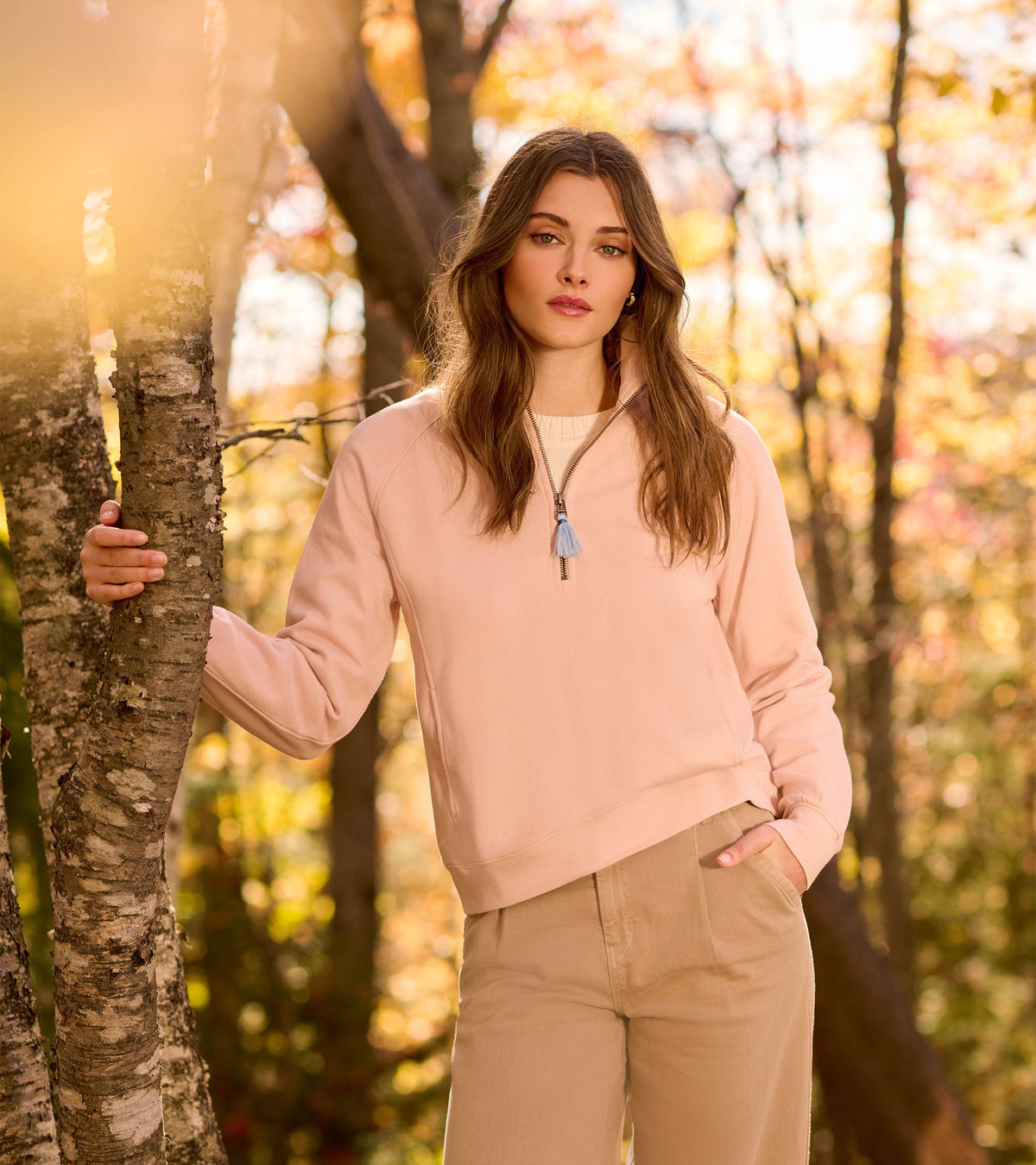 Mock Neck Pullover - Pink - Hatley Women