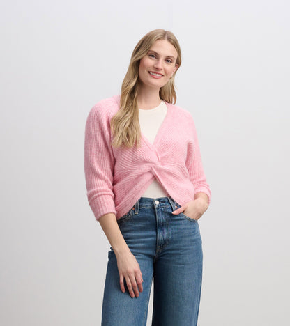 Cross Over Sweater - Pastel Pink - Hatley Women