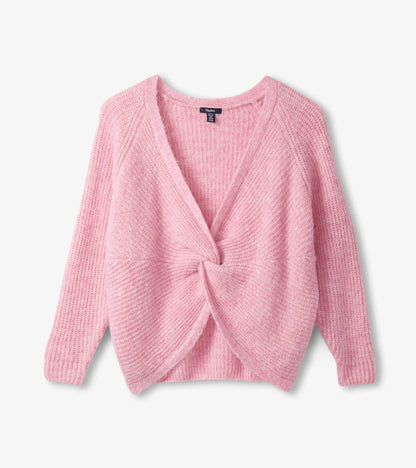 Cross Over Sweater - Pastel Pink - Hatley Women