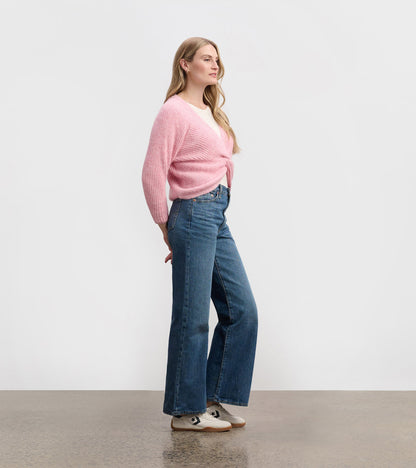 Cross Over Sweater - Pastel Pink - Hatley Women