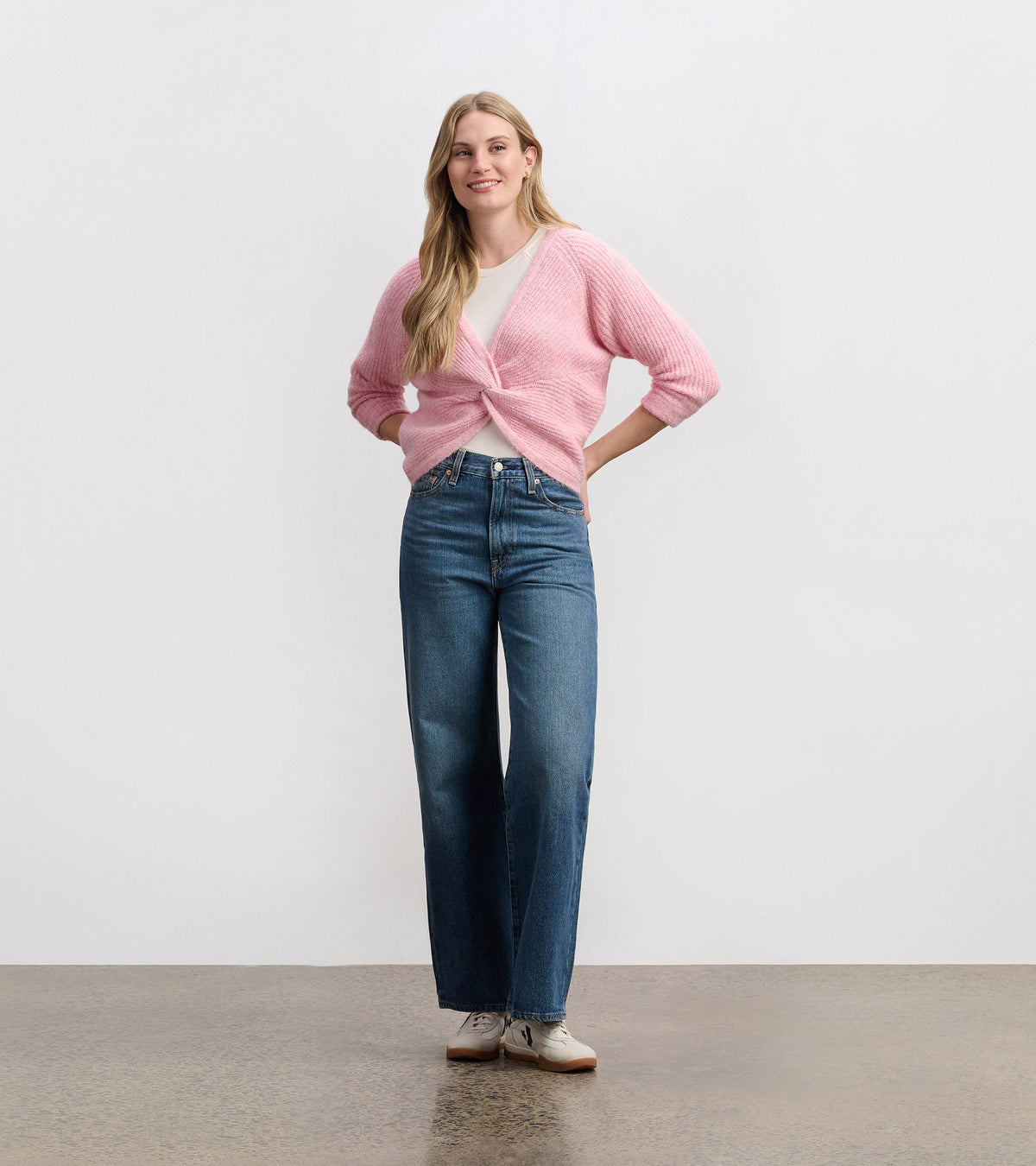 Cross Over Sweater - Pastel Pink - Hatley Women