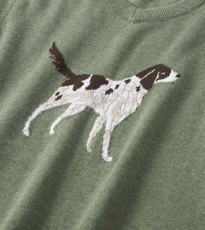 Boys Hunting Dogs V-Neck Sweater - Hatley Boys