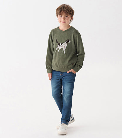 Boys Hunting Dogs V-Neck Sweater - Hatley Boys
