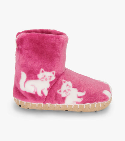 Girls Little Kitties Fuzzy Fleece Slippers - Hatley Girls