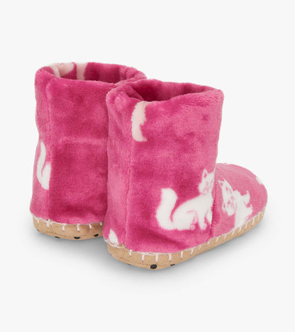 Girls Little Kitties Fuzzy Fleece Slippers - Hatley Girls