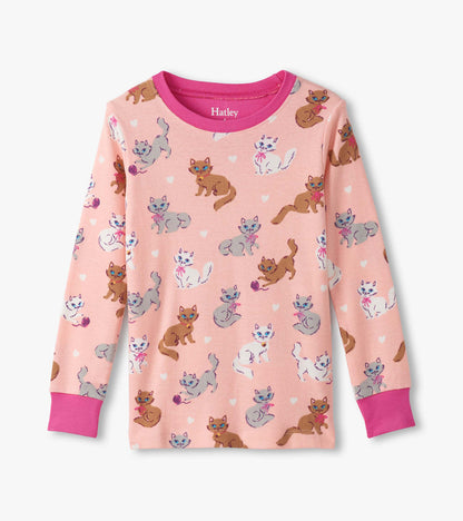 Girls Little Kitties Cotton Pajama Set - Hatley Girls