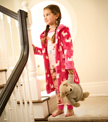 Girls Little Kitties Fuzzy Fleece Robe - Hatley Girls