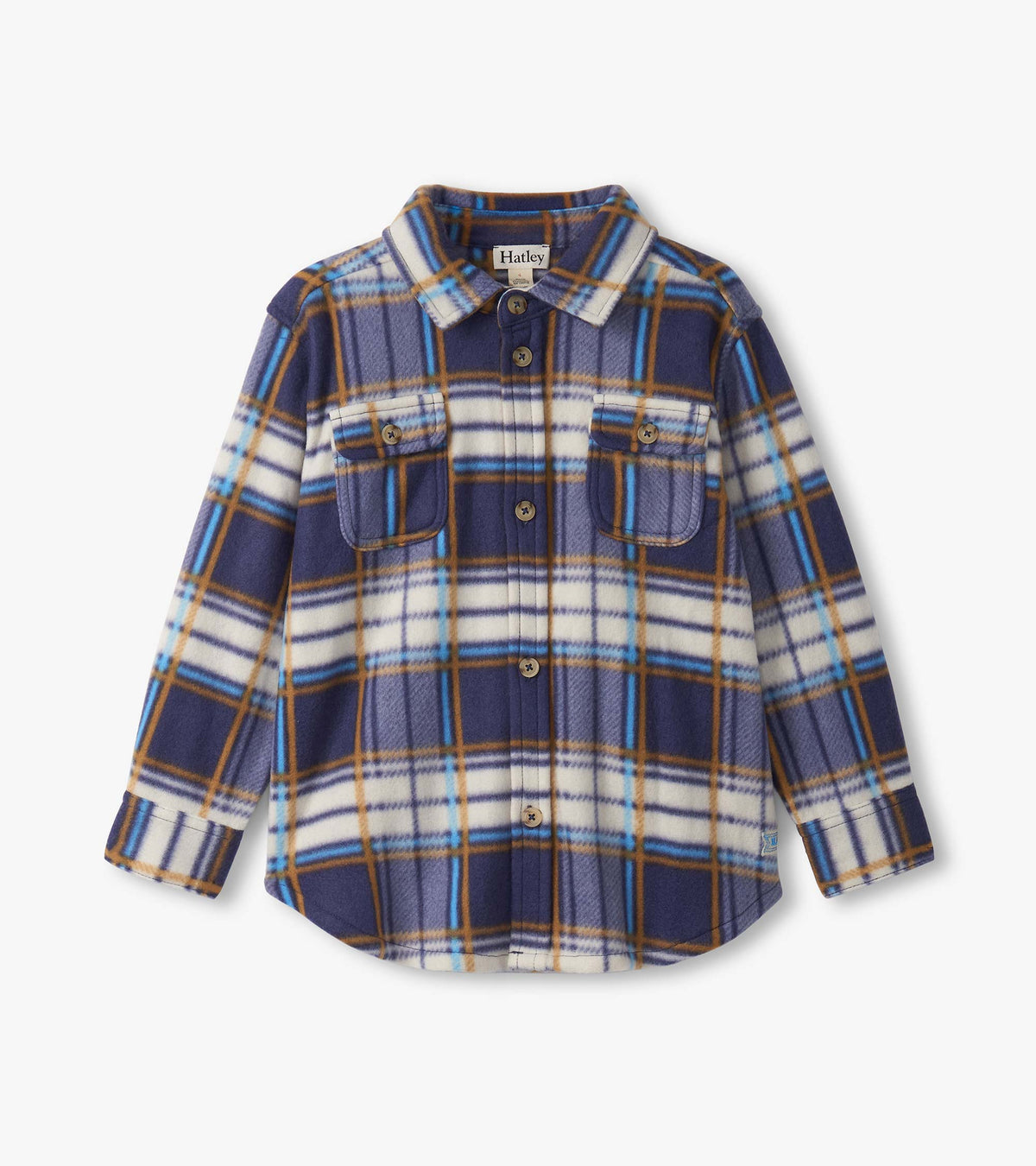 Boys Mountain Top Plaid Fleece Button-Up Shirt - Hatley Boys
