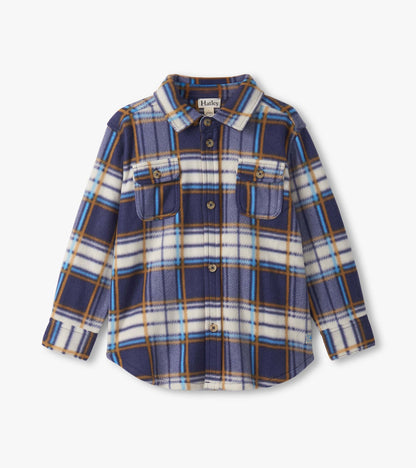 Boys Mountain Top Plaid Fleece Button-Up Shirt - Hatley Boys