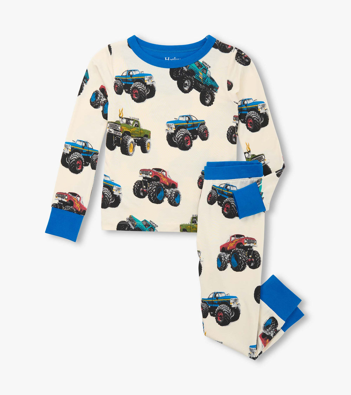Boys Mega Monster Trucks Bamboo Pajama Set - Hatley Boys