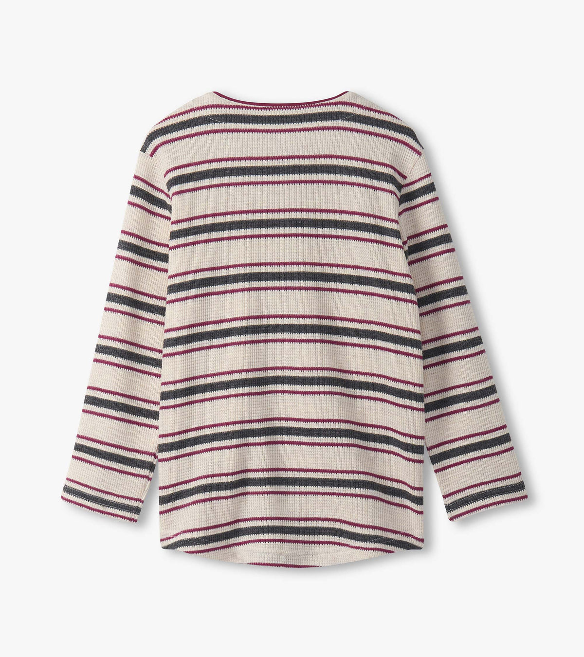 Boys Oatmeal Melange Stripes Waffle Henley - Hatley Boys