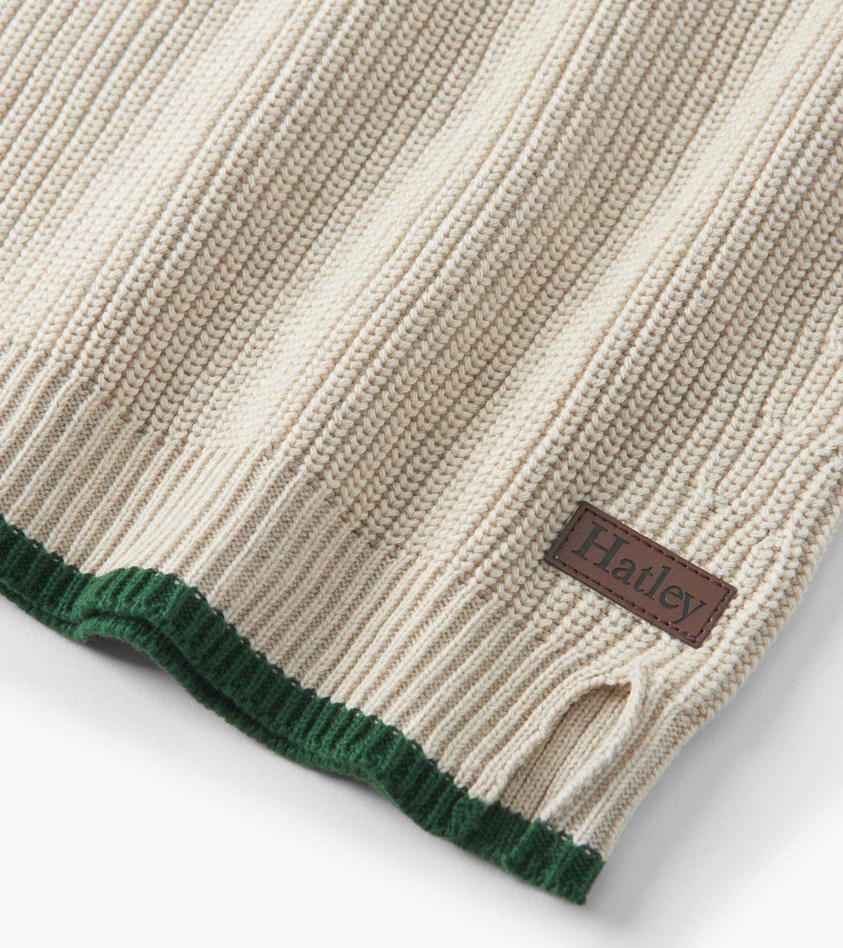 Boys Oatmeal Melange Button Neck Sweater - Hatley Boys
