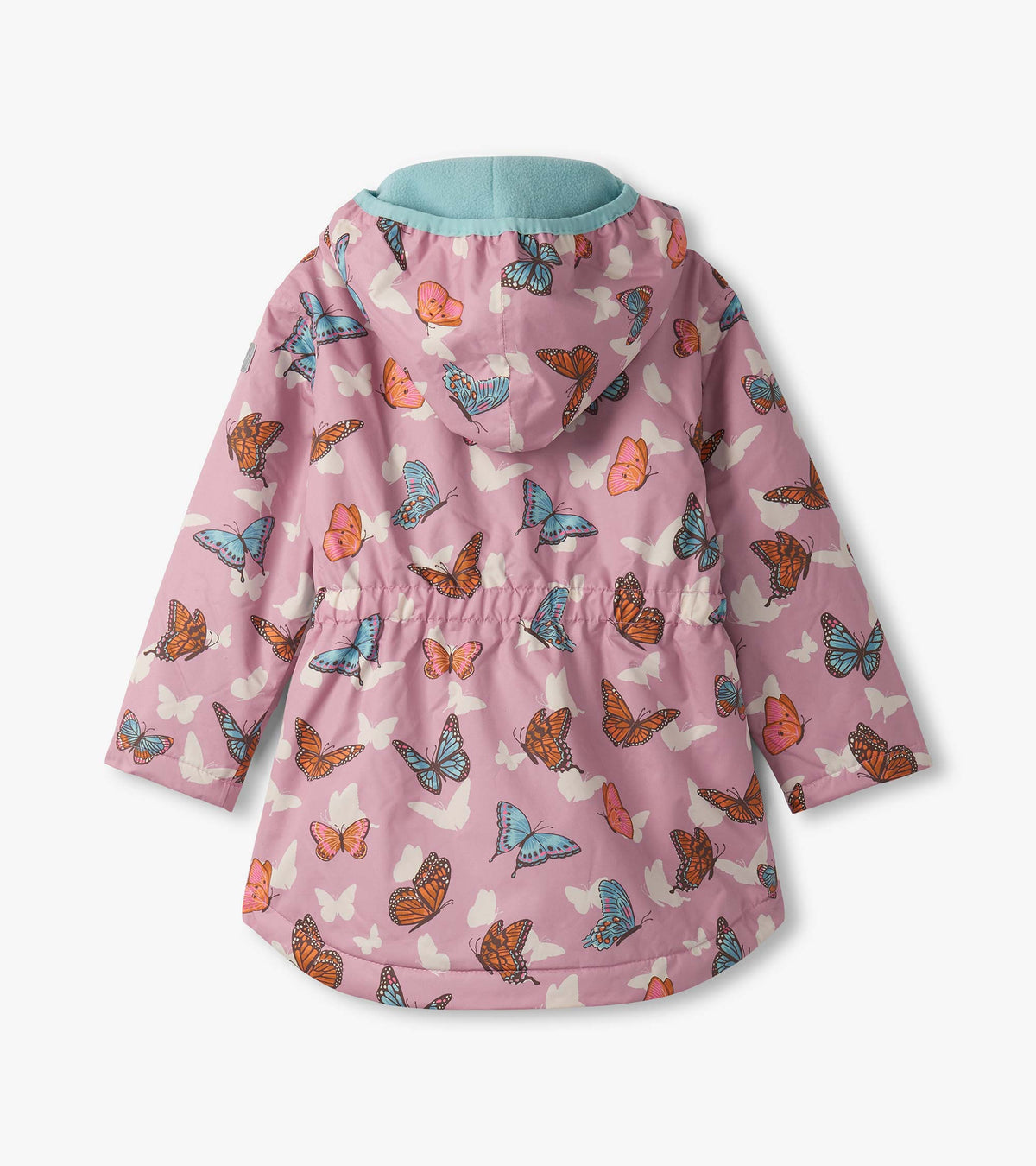 Girls Pop-Out Butterflies Zip-Up Lightweight Rain Jacket - Hatley Girls