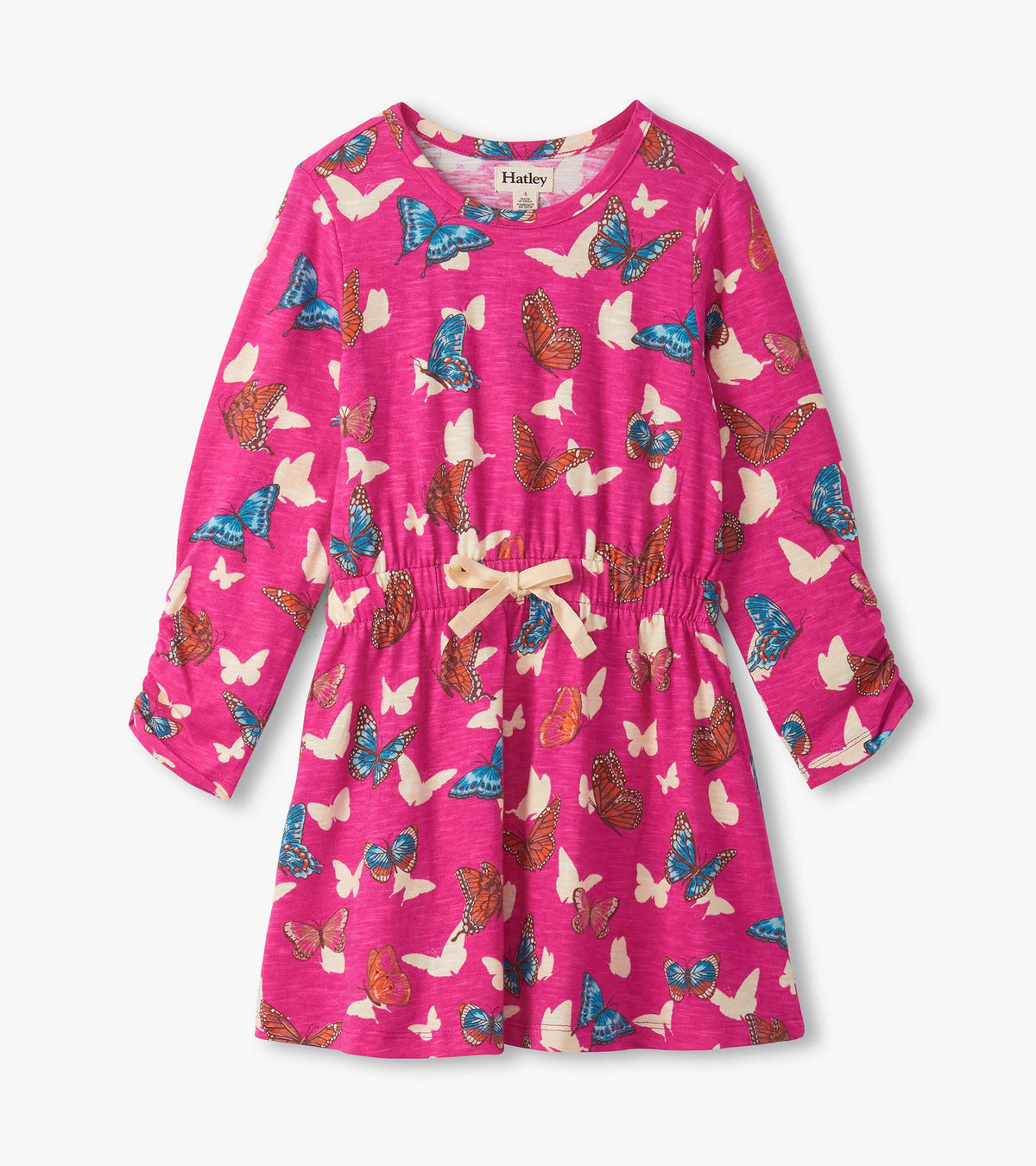 Girls Pop Out Butterflies Cinched Waist Dress - Hatley Girls