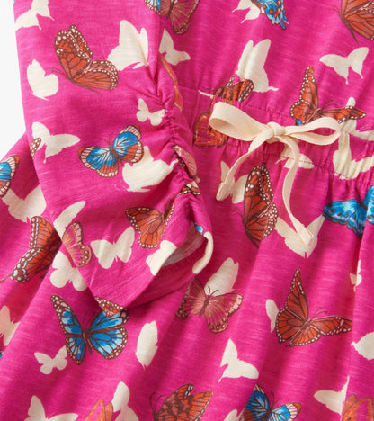 Girls Pop Out Butterflies Cinched Waist Dress - Hatley Girls