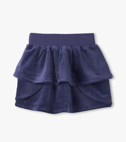 Girls Patriot Blue Velour Skirt - Hatley Girls