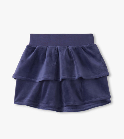 Girls Patriot Blue Velour Skirt - Hatley Girls