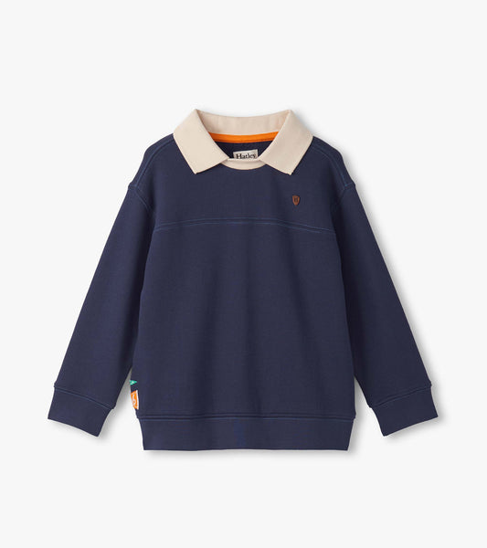 Boys Patriot Blue Fooler Polo Pullover - Hatley Boys