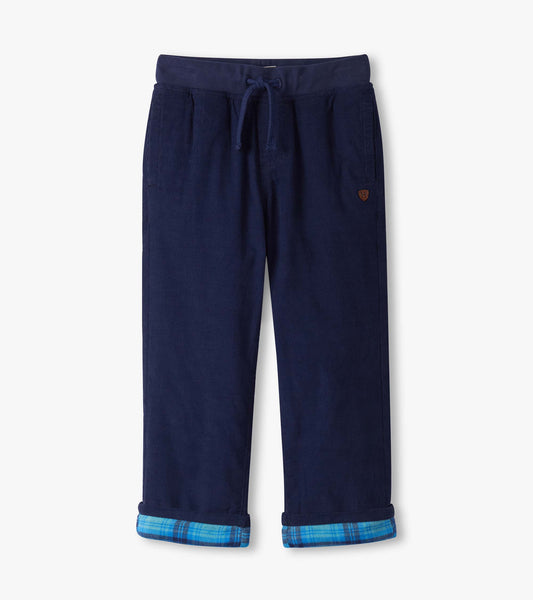 Boys Patriot Blue Pull-On Lined Corduroy Pants - Hatley Boys