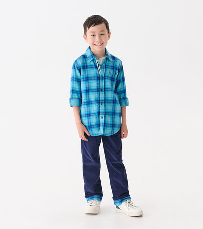 Boys Patriot Blue Pull-On Lined Corduroy Pants - Hatley Boys