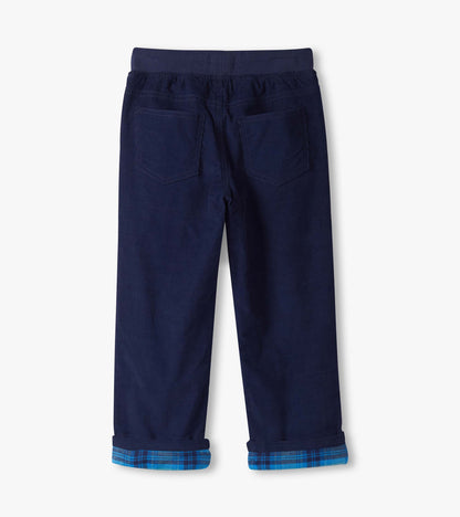 Boys Patriot Blue Pull-On Lined Corduroy Pants - Hatley Boys