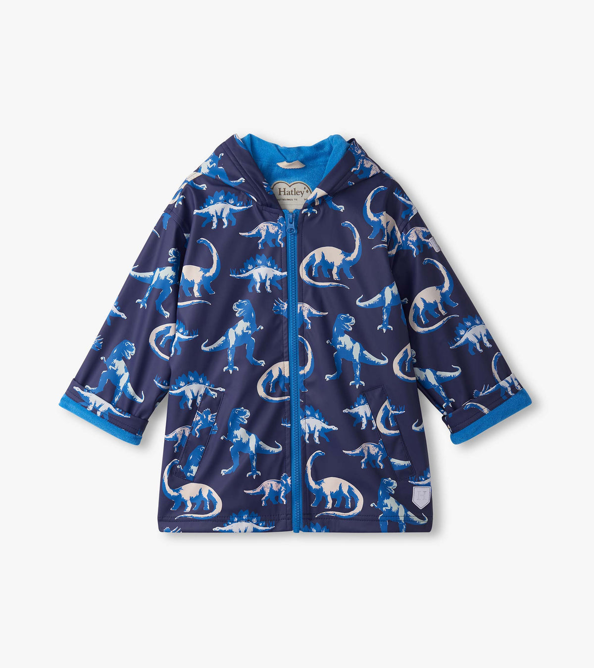 Boys Painted Dinos Color Changing Zip-Up Rain Jacket - Hatley Boys