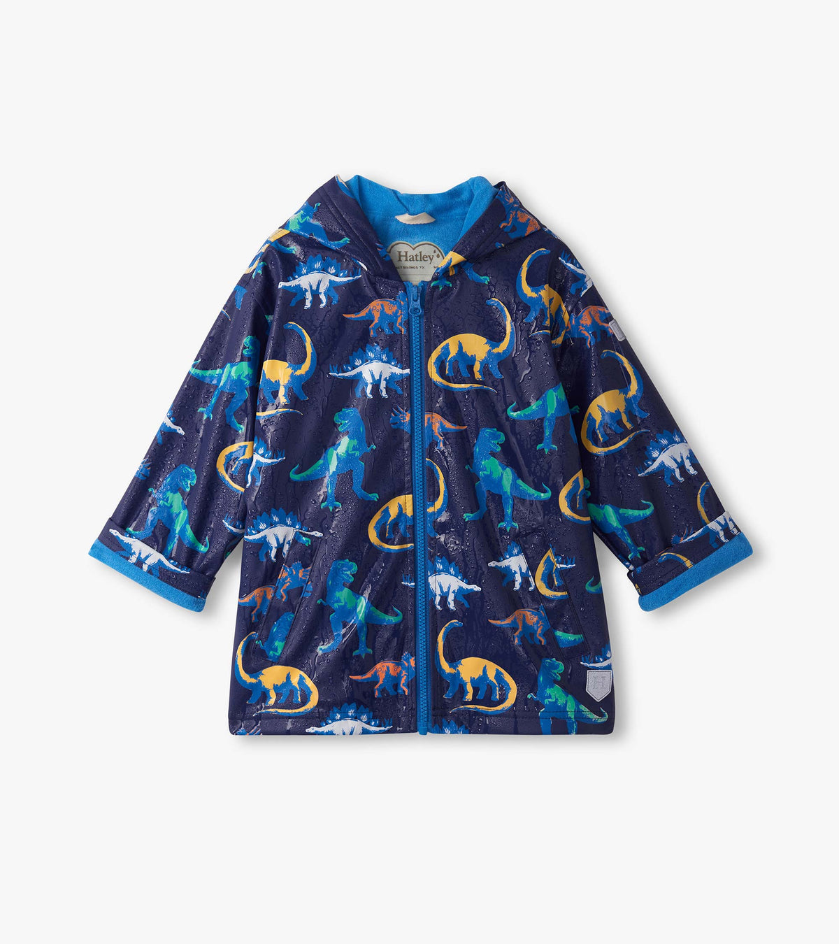 Boys Painted Dinos Color Changing Zip-Up Rain Jacket - Hatley Boys