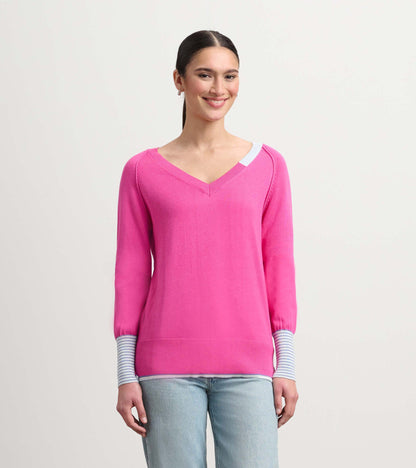 Cary Sweater - Pink Lagoon - Hatley Women