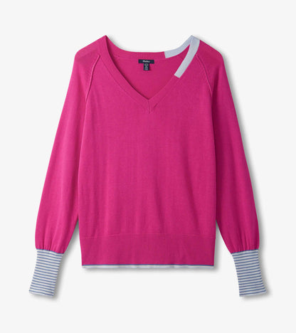 Cary Sweater - Pink Lagoon - Hatley Women