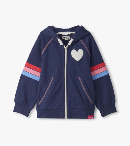 Girls Patriot Blue Zip-Up Hoodie - Hatley Girls