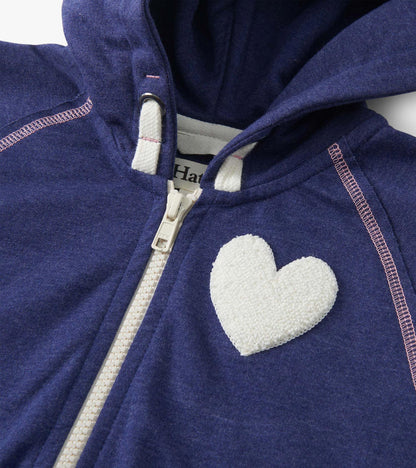 Girls Patriot Blue Zip-Up Hoodie - Hatley Girls