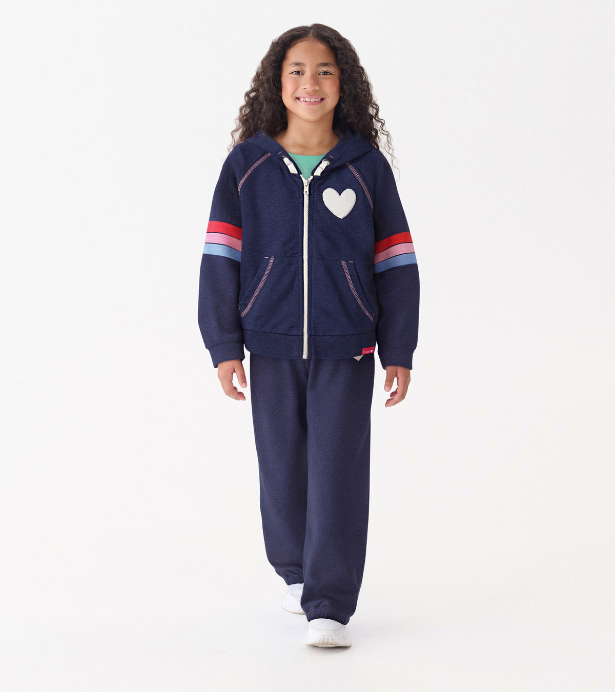 Girls Patriot Blue Baggy Track Pants - Hatley Girls