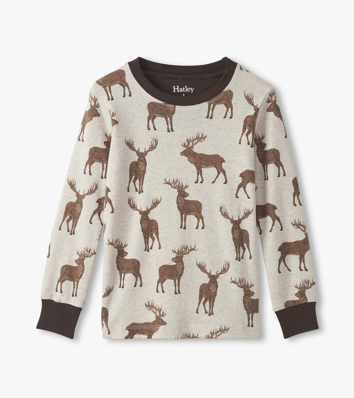 Boys Pine Brush Stags Cotton Pajama Set - Hatley Boys