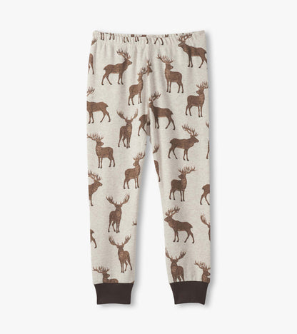 Boys Pine Brush Stags Cotton Pajama Set - Hatley Boys