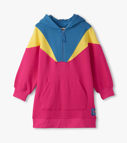 Girls Half-Zip Retro Color Block Dress - Hatley Girls