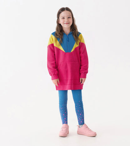 Girls Half-Zip Retro Color Block Dress - Hatley Girls