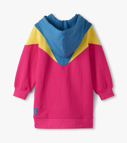 Girls Half-Zip Retro Color Block Dress - Hatley Girls