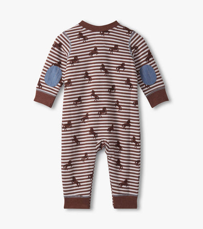 Baby Boys Ranch Horses Button Yoke Romper - Hatley Baby & Toddler